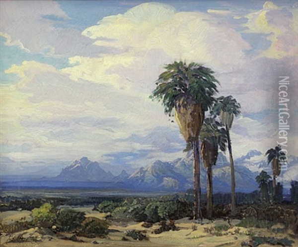 Desert Palms Oil Painting - Fred Grayson Sayre