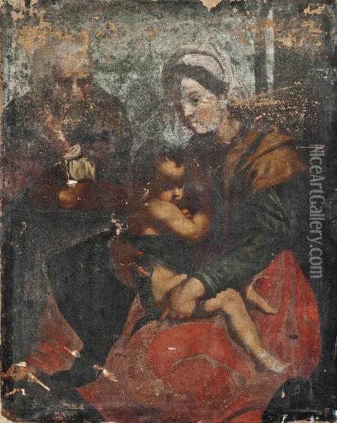 The Barberini Holy Family Oil Painting - Andrea Del Sarto