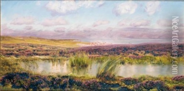 Fylingdales Moor Oil Painting - John Brett