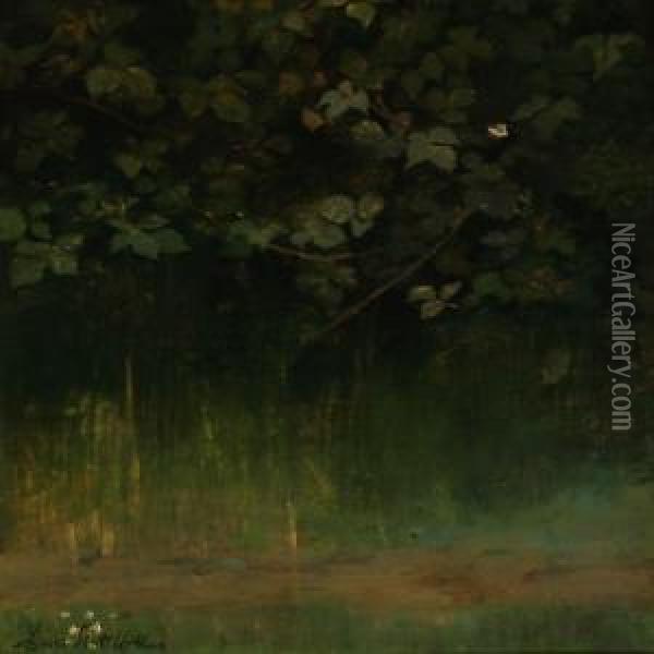 A Blackberry Thicket Oil Painting - Agnes Slott-Mrller
