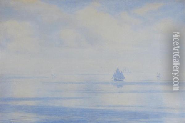 Yachts Becalmed Oil Painting - William Ayerst Ingram
