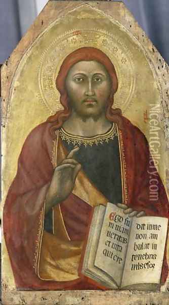 Christ Blessing, c.1400 Oil Painting - Taddeo Di Bartolo