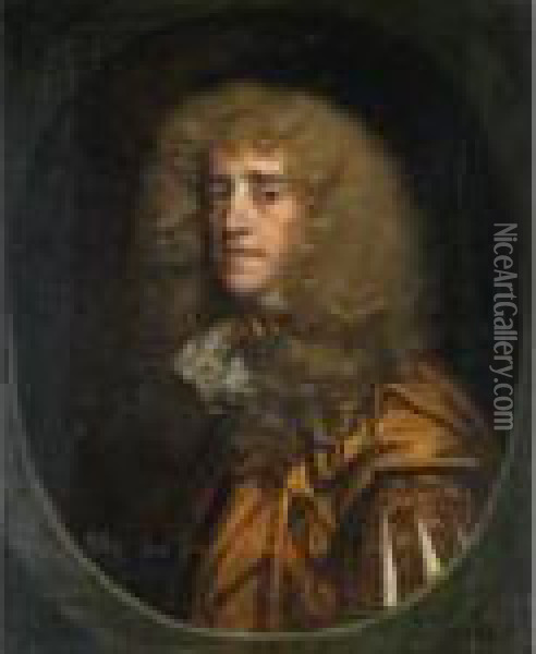 Portrait Of A Gentleman, Traditionally Identified As Baptist May Oil Painting - Sir Peter Lely