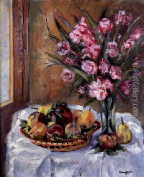 Lauriers Roses Et Fruits Oil Painting - Henri Charles Manguin