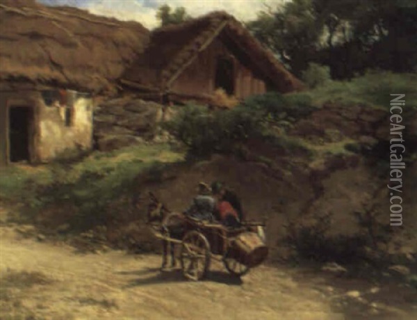 Auf Der Heimfahrt Oil Painting - Gustav Ranzoni