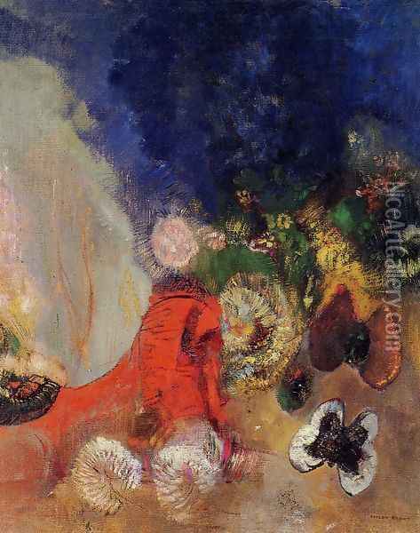 The Red Sphinx Oil Painting - Odilon Redon