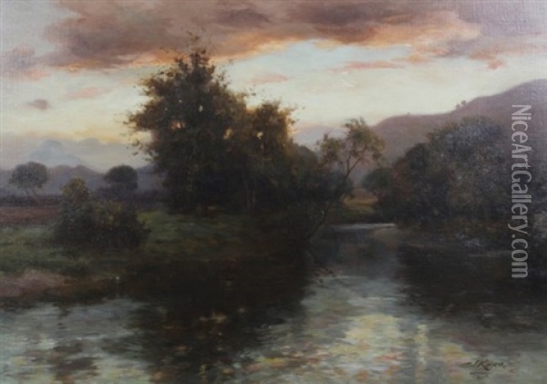 In The Gloaming Oil Painting - James Kinnear