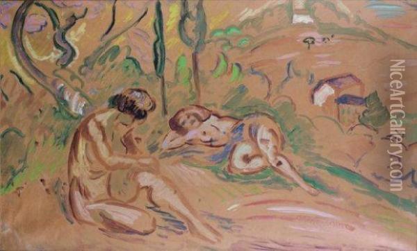 Baigneuses Oil Painting - Emile-Othon Friesz