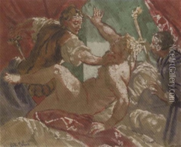 Rape Of Lucretia Oil Painting - Walter Sickert
