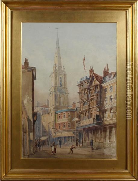The Old Dutch House, High Street,bristol Oil Painting - Francis Philip Barraud