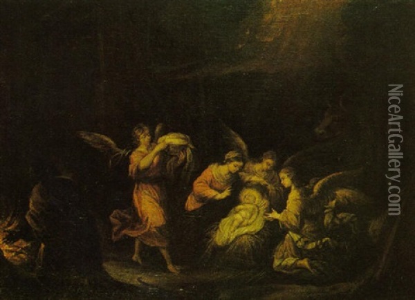 El Nacimiento De Jesus Oil Painting - Francisco Antolinez
