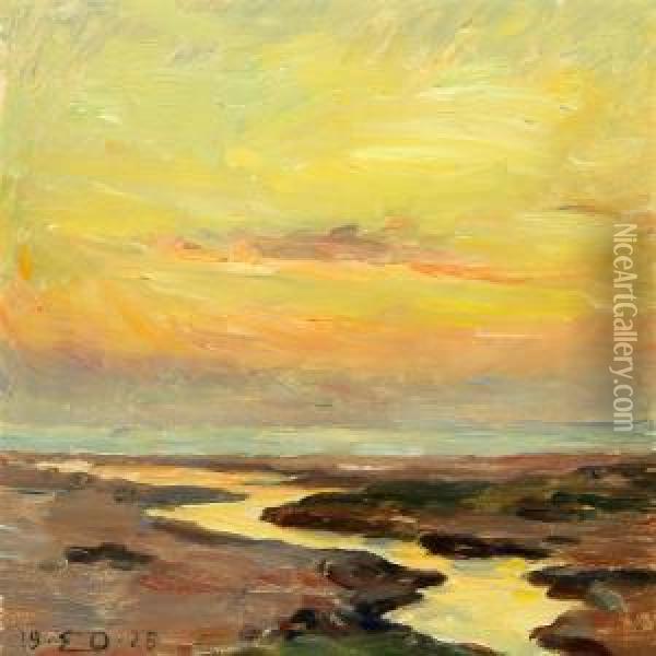 Sunset. Oil Painting - Einar Olsen