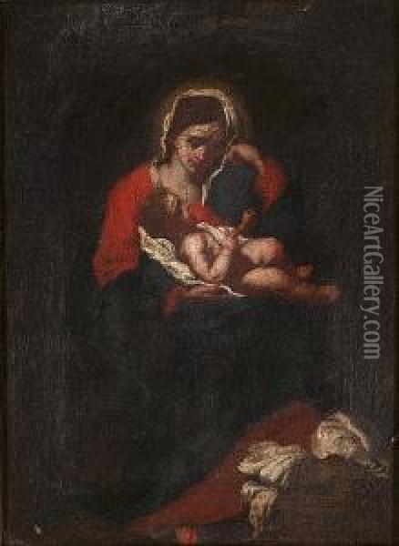 The Madonna And Child Oil Painting - Ippolito Scarsella (see Scarsellino)