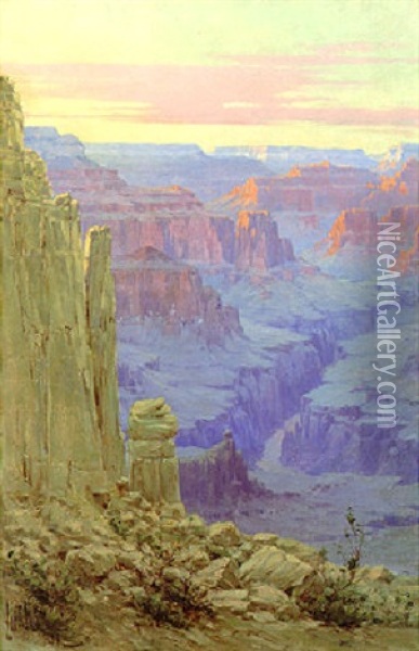 The River, Grand Canyon Oil Painting - Louis B. Akin