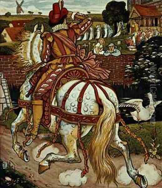 Margerys brother returns from far off lands from Little Goody Two Shoes Oil Painting - Walter Crane