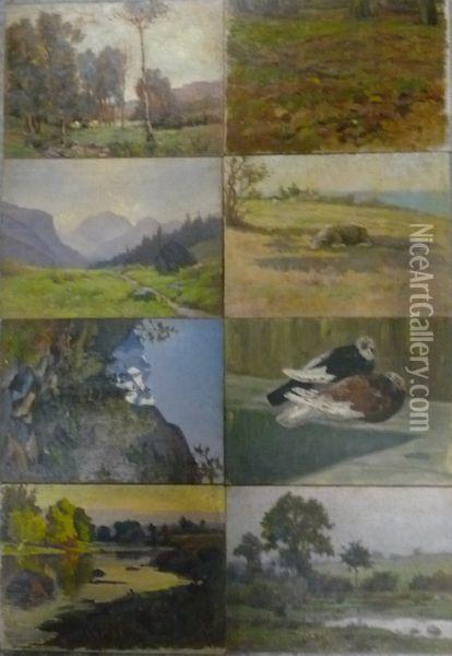 Morvan, Montagne, Animaux Oil Painting - Etienne De Martenne