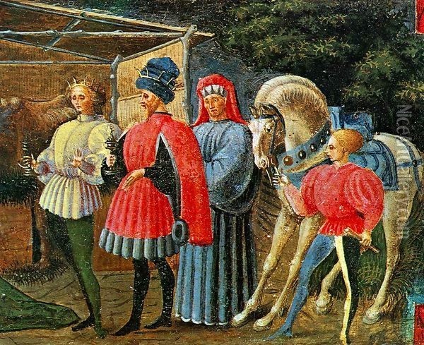 Adoration Of The Magi (Quarate Predella Detail) Oil Painting - Paolo Uccello