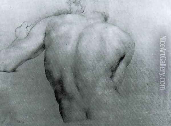 Study of a back for Apoteosi of Hercules Oil Painting - Anton Raphael Mengs