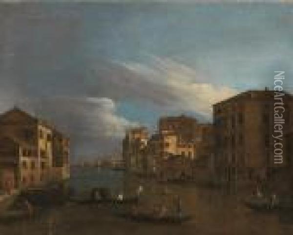 Vue Du Grand Canal Oil Painting - (Giovanni Antonio Canal) Canaletto