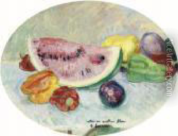 Nature Morte Au Melon Oil Painting - Henri Lebasque