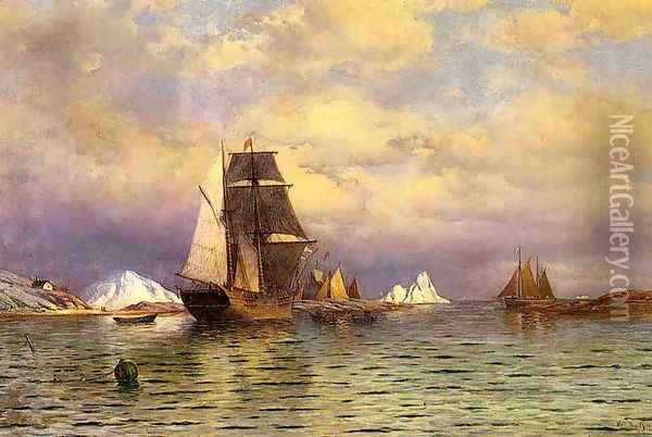 Looking out of Battle Harbor Oil Painting - William Bradford
