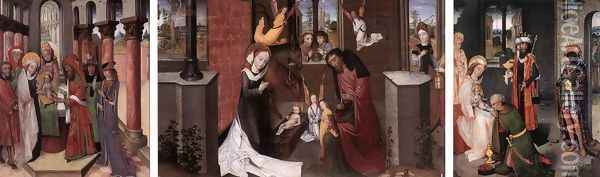 Triptych with Scenes from the Life of Christ Oil Painting - Flemish Unknown Masters