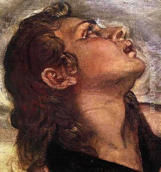 Crucifixion (detail) 5 Oil Painting - Jacopo Tintoretto (Robusti)