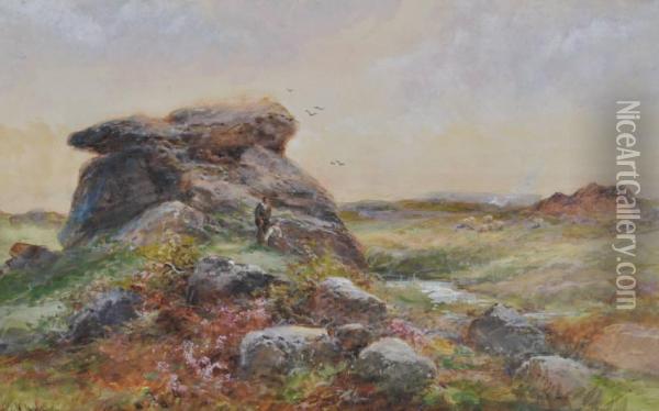 Hollow Tor Near Princetown Oil Painting - George Henry Jenkins