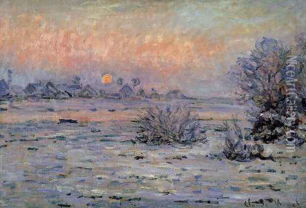 Winter Sun Lavacourt2 Oil Painting - Claude Oscar Monet