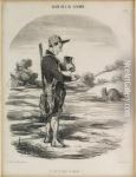 Und Noch Ein Wenig Schiespulver!... Oil Painting - Honore Daumier