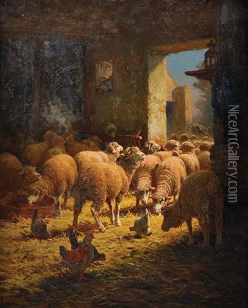 La Bergerie Oil Painting - Charles H. Clair