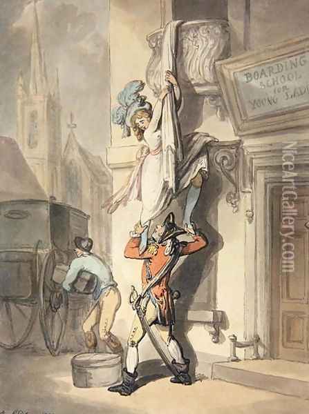 The Elopement, 1792 Oil Painting - Thomas Rowlandson