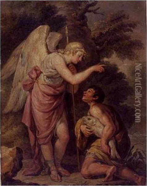 Tobias And The Archangel Raphael Oil Painting - Francesco de Mura