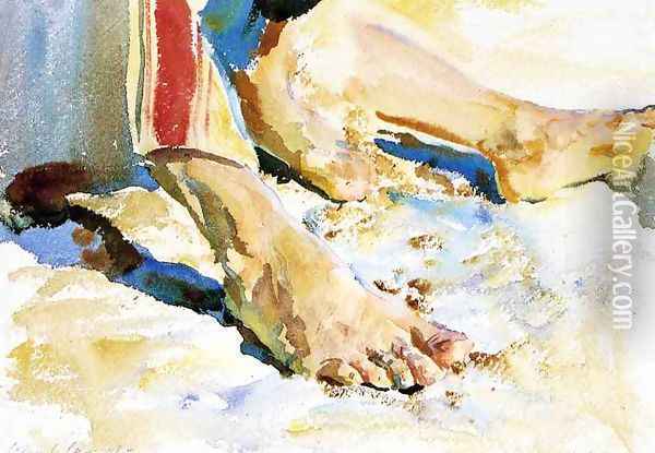 Feet of an Arab, Tiberias Oil Painting - John Singer Sargent