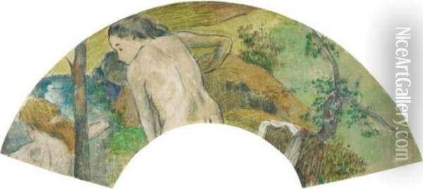 Baignade (ii) Oil Painting - Paul Gauguin