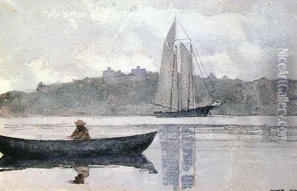 Reflections Oil Painting - Winslow Homer