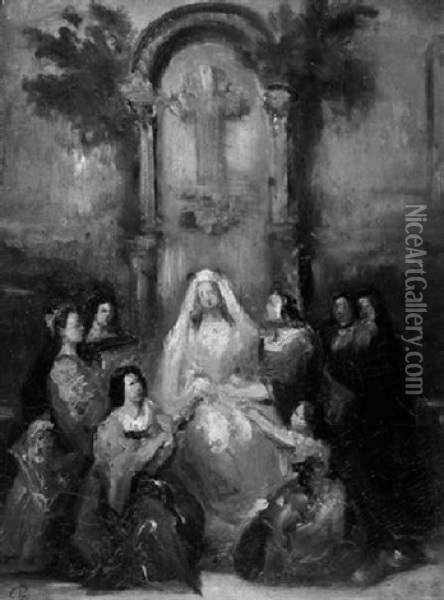 Schmuckung Einer Braut Oil Painting - Karl Theodor von Piloty