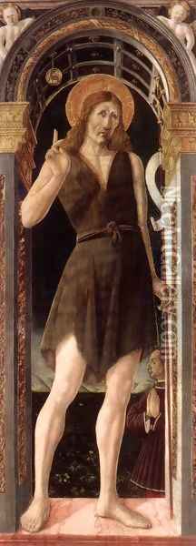 St John the Baptist Oil Painting - Giovanni Angelo D'antonio