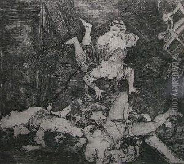 Estragos De La Guerro Oil Painting - Francisco De Goya y Lucientes