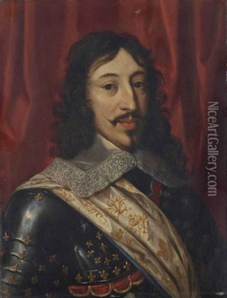Portrait De Louis Xiii Oil Painting - Justus van (Verus ab) Egmont