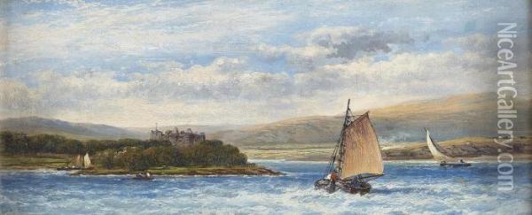 Dunstaffnage Castle, Loch Etive Oil Painting - William Pitt