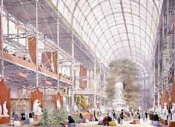 The Transept at the Great Industrial Exhibition of 1851 Oil Painting - Joseph Nash
