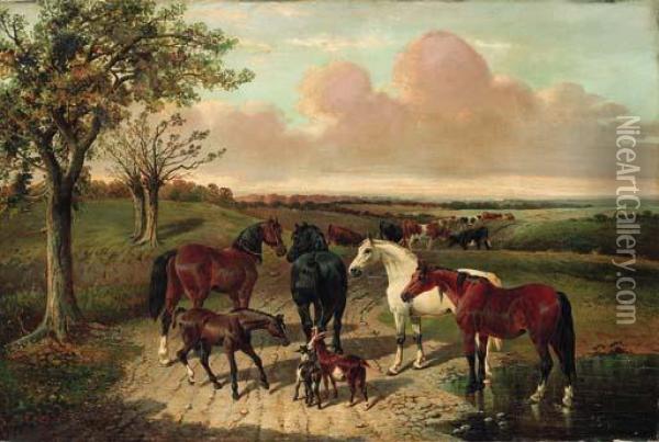 The Path To Pasture Oil Painting - John Frederick Herring Snr