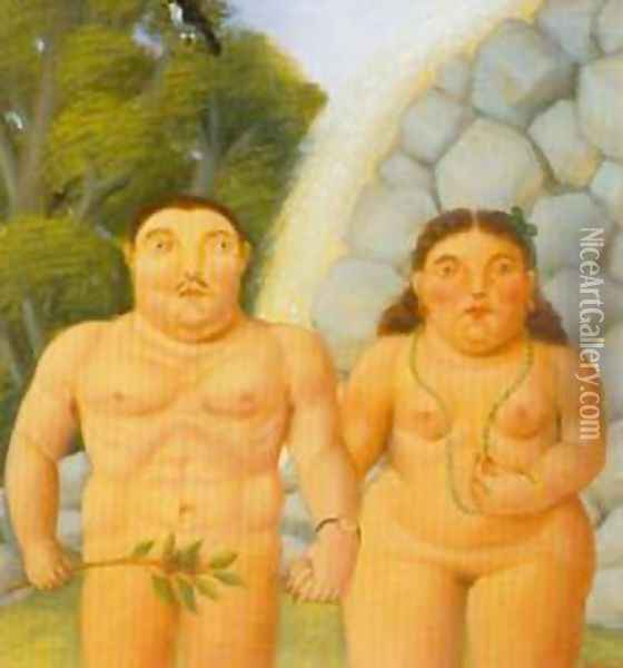 The Couple 1994 Oil Painting - Fernando Botero