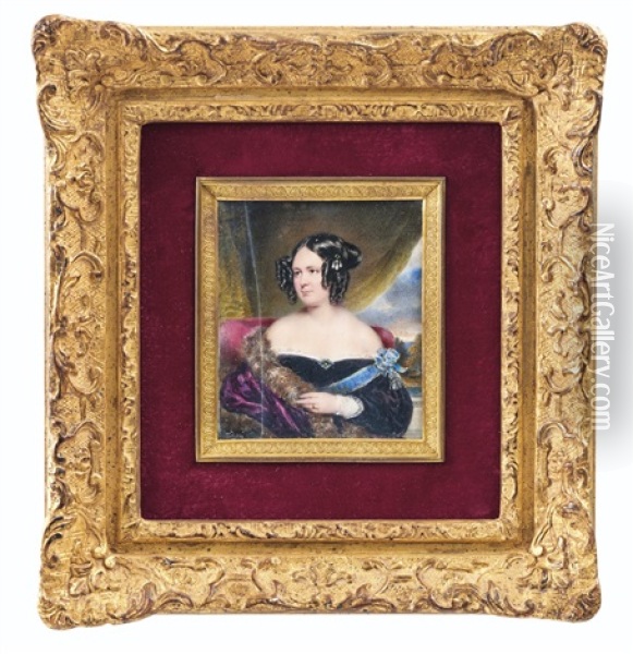 Portrait D'un Femme De La Noblesse Oil Painting - Moritz Michael Daffinger