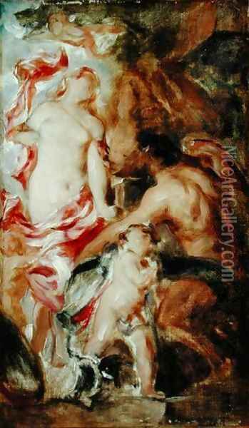 Allegorical Study A Sketch Oil Painting - William Etty