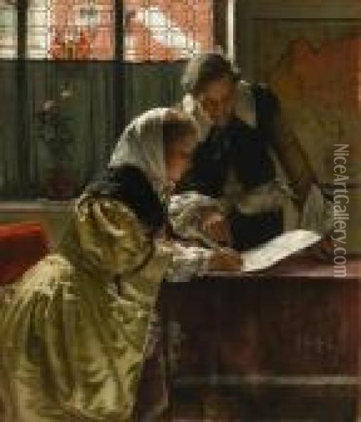 The Notary Oil Painting - Walter MacEwen