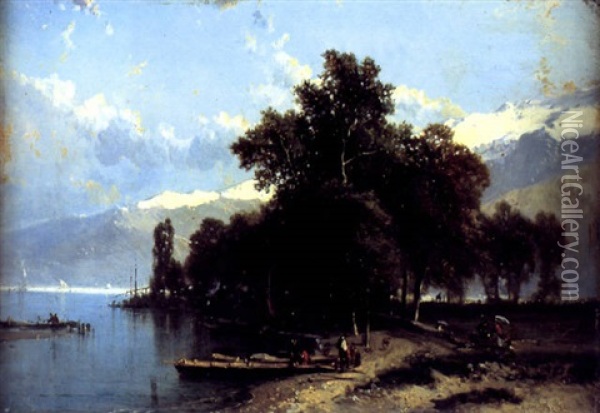 La De Geneve Oil Painting - Alfred Eduard Agenor de Bylandt