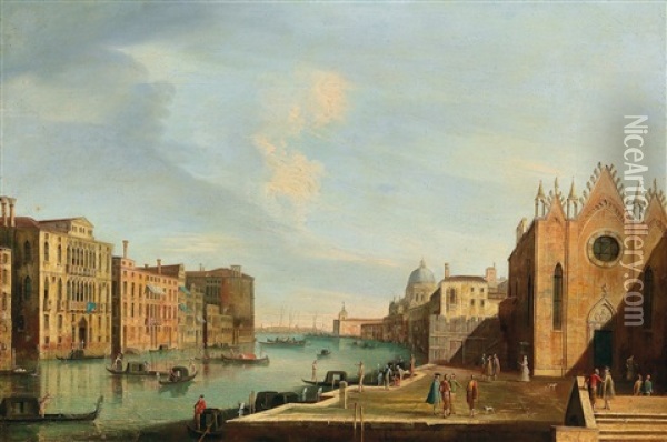 The Grand Canal Oil Painting -  Master of the Langmatt Foundation Views