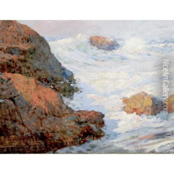 Ogunquit Coast, Maine Oil Painting - William Henry Lippincott